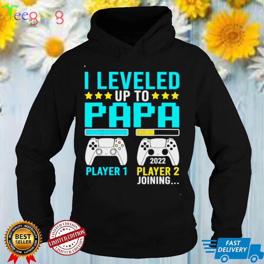 I Leveled Up To Papa Gamer Apparel New Grandpa Video Game shirt