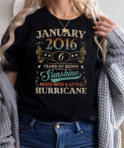 January Girls 2016 6 Years Old Awesome since 2016 T Shirt