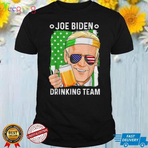 Joe Biden Drinking Team Draft Beer USA Flag St Patrick's Day T Shirt