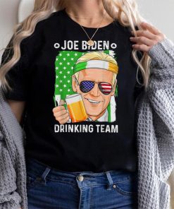 Joe Biden Drinking Team Draft Beer USA Flag St Patrick's Day T Shirt