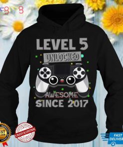 Level 5 Unlocked Birthday 5 Years Old Awesome Since 2017 T Shirt