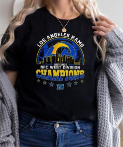Los Angeles Rams 2021 2022 NFC West Division Championship Football Sky Line Special Gift Two Sided Graphic Unisex T Shirt