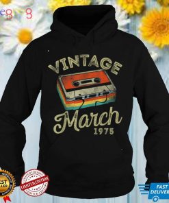 March 1975 Cassette Gifts 47 Year Old Vintage 47th Birthday T Shirt