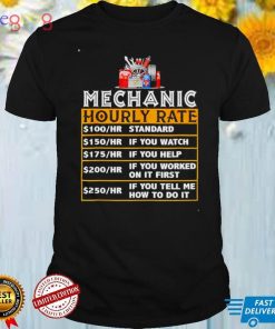 Mechanic Hourly Rate Labor Rates for Mechanic Shirt