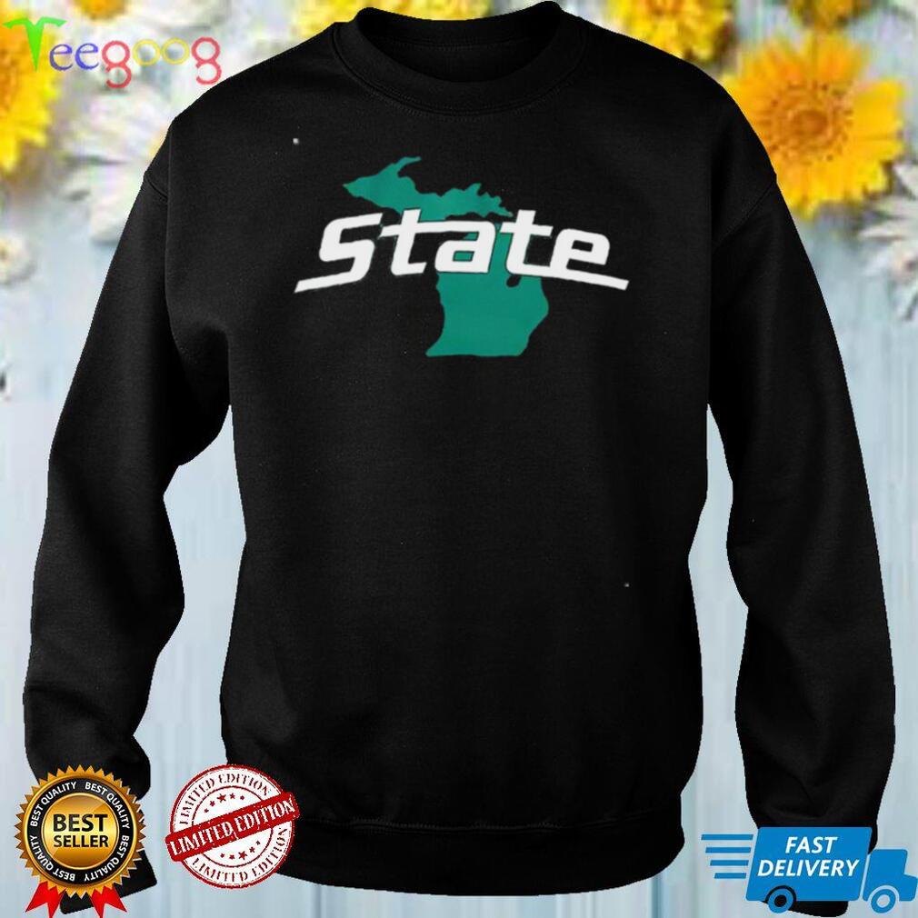 Michigan State Spartans State Maps Shirt