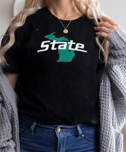 Michigan State Spartans State Maps Shirt