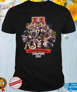 Minnesota Golden Gophers 2021 Guaranteed Rate Bowl Champions Ncaa Football T Shirt