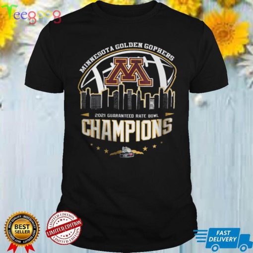 Minnesota Golden Gophers 2021 Guaranteed Rate Bowl Champions Ncaa Graphic Unisex T Shirt