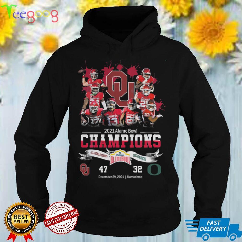 Oklahoma Sooners 2021 Alamo Bowl Champions Ncca Football T Shirt
