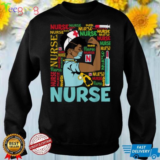 Black African American Nurse CNA Costume Black History Month T Shirt