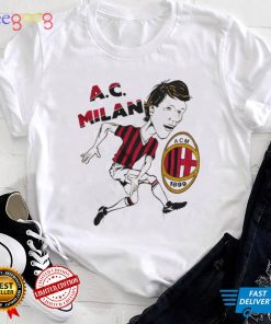 Rare Vintage AC Milan caricature 90's Bootleg t shirt Football Soccer soft and thin