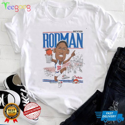 Rare Vintage Dennis Rodman The Worm 80's t shirt NBA basketball Detroit Pistons