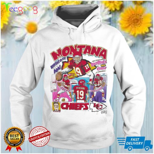 Rare Vintage Joe Montana Salem Sportswear Comic Series 90's t shirt NFL Football Caricature Kansas city Chiefs Shirt