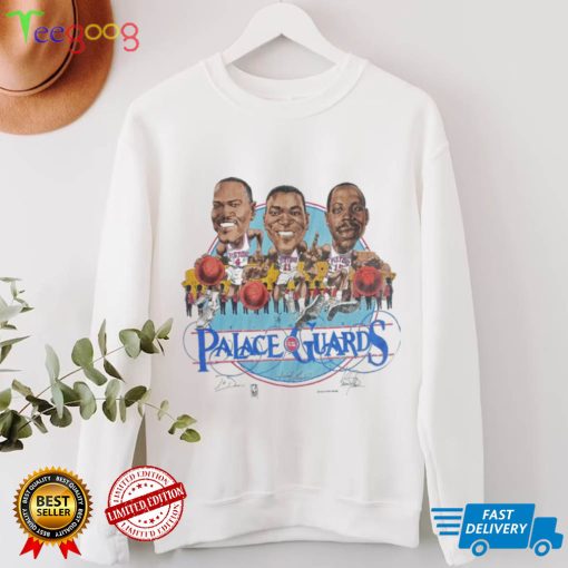 Rare Vintage Palace Guards Detroit Pistons Caricature 90's with Autograph t shirts NBA basketball