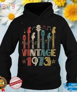 Retro Vintage 1973 Guitar Lover 1973 Birthday Guitarist T Shirt