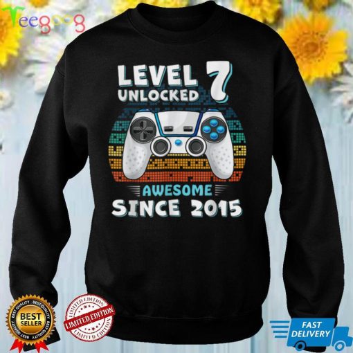 Seven 7yr BDay Son Boy Funny Gamer 7th 7 Years Old Birthday T Shirt