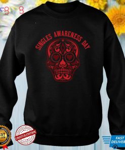 Singles Awareness Day Sugar Heart Skull Anti Valentines Day Pullover Hoodie