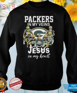 The Packers 2021 In My Veins Jesus Heart Signatures T Shirt