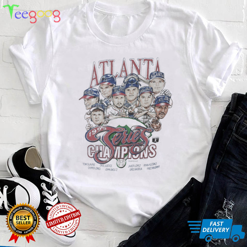 Vintage Atlanta Braves Champions caricature 90's t shirt baseball MLB Sportwear