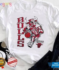 Vintage Chicago Bulls Mascot full print 90's T Shirt Basketball NBA Soft and thin