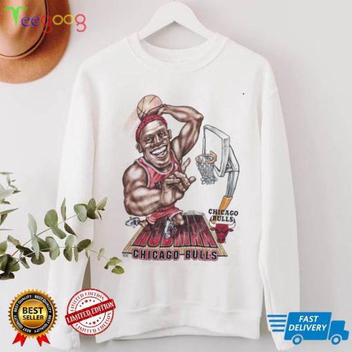 Vintage Dennis Rodman caricature 90's t shirt Basketball NBA Chicago Bulls Salem Sportswear