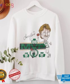 Vintage Larry Bird caricature 80's t shirt Boston Celtics basketball