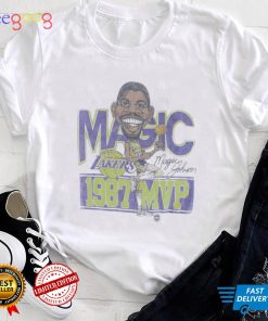 Vintage Magic Johnson 80's t shirt NBA basketball LA Lakers MVP