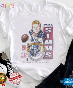 Vintage Phil Simms caricature 90's t shirt NFL Football Super Bowl Champions New York Giants