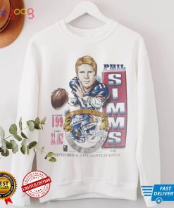 Vintage Phil Simms caricature 90's t shirt NFL Football Super Bowl Champions New York Giants