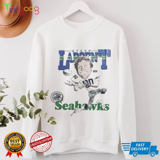 Vintage Steve Largent Caricature 80's T Shirt NFL Football Seattle Seahawks