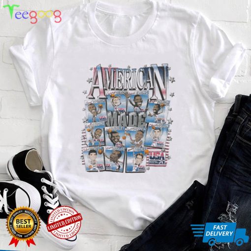 Vintage USA Dream Team Olympics caricature 90's t shirts basketball NBA