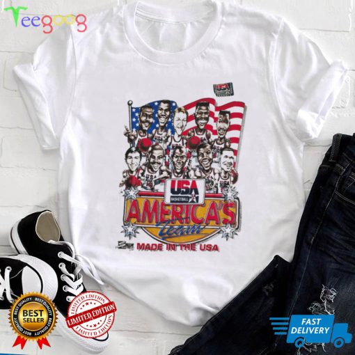 Vintage USA Dream Team caricature 90's 2side T shirts Salem sportwear NBA Basketball Olympic
