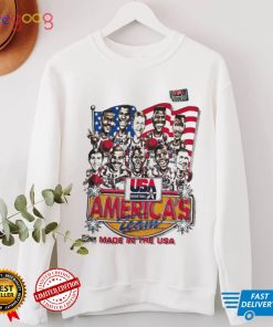 Vintage USA Dream Team caricature 90's 2side T shirts Salem sportwear NBA Basketball Olympic