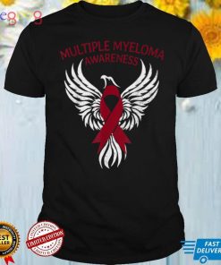 Survivor Fighter Multiple Myeloma Awareness Burgundy Ribbon T Shirt