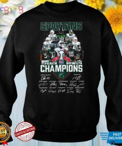 Spartans peach bowl champions signations shirt
