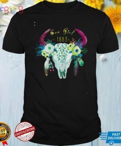1883 Boho Cow Girl Skull Cute Country Western Yellowstone T Shirt