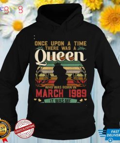 33 Years Old Girls 33rd Birthday Queen March 1989 T Shirt