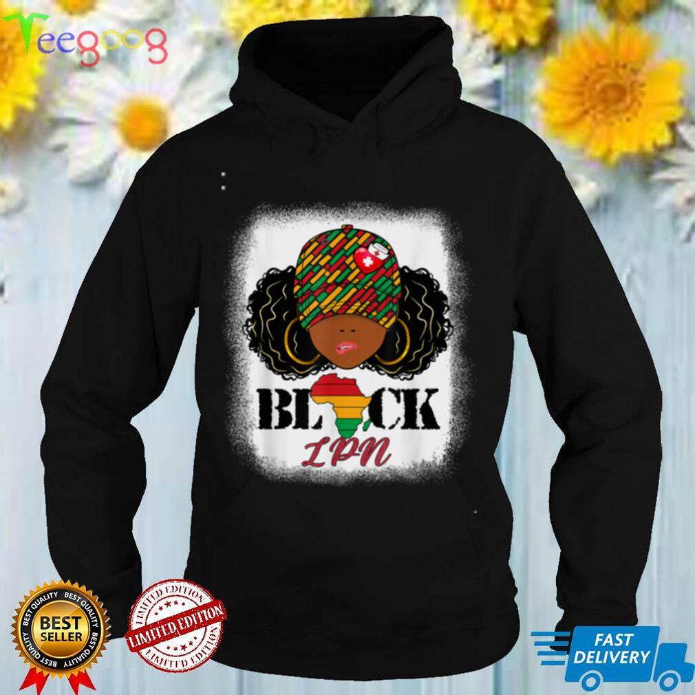 Black LPN Nurse Messy Bun Pride African Black History Month T Shirt