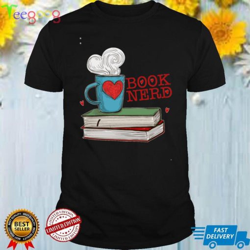 Book Nerd Coffee Sublimation Book And Coffee Lover Long Sleeve T Shirt