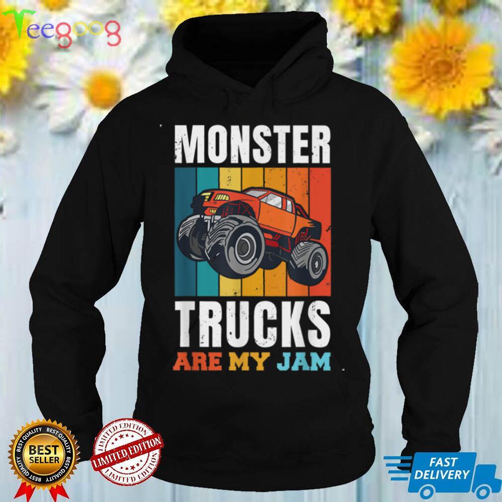 Cool Vintage Monster Truck Are My Jam Retro Sunset Men & kid T Shirt