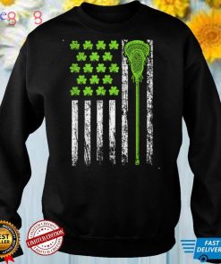 Funny Lacrosse American Flag St Patrick Day For Men Boy Kids T Shirt