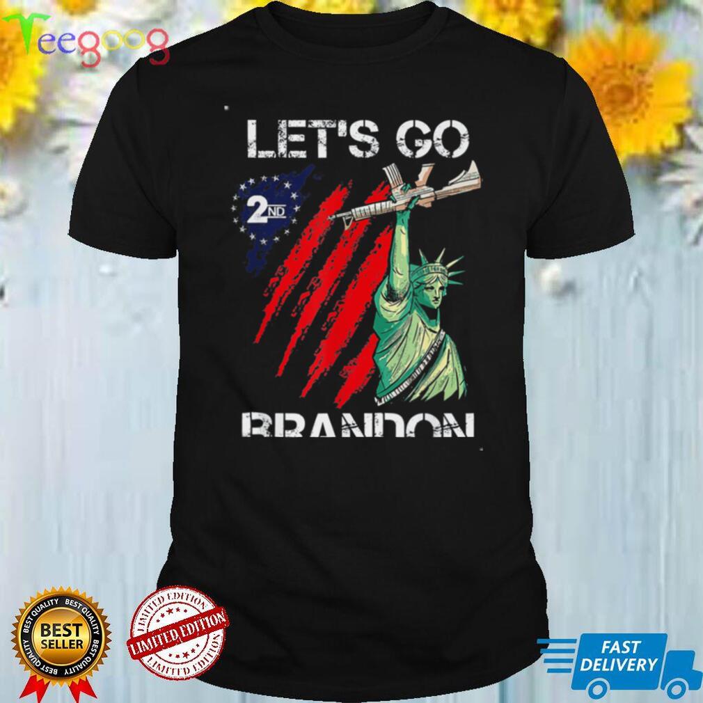 Gun American Flag Patriots Let’s Go, Brandon 2nd Amendment Tee Shirt