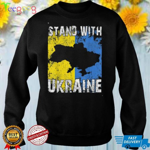I Stand With Ukraine Flag Ukrainian Lover Tee Shirt