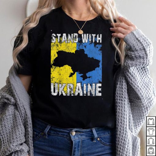 I Stand With Ukraine Flag Ukrainian Lover Tee Shirt