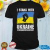 I Stand With Ukraine Ukrainian Flag Tee Shirt