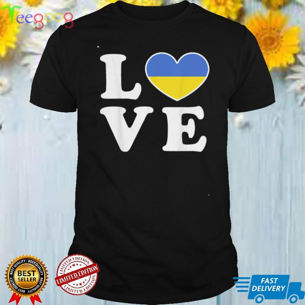 I love Ukraine Flag For Ukrainian Pride Vintage Tee Shirt