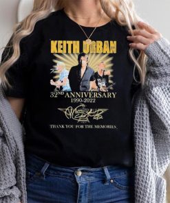 Keith Urban 32nd Anniversary 1990 2022 Signatures Thank You For The Memories shirt