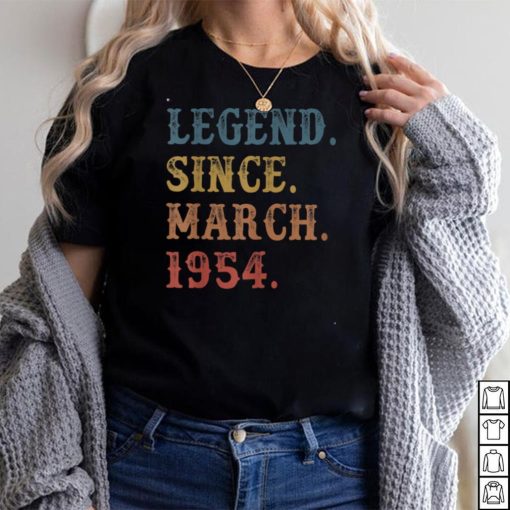 Legend Since March 1954 68 Year Old Gifts 68th Birthday T Shirt