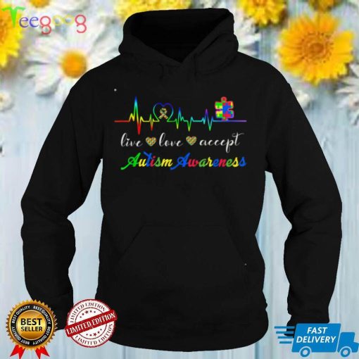 Live Love Accept Autism Awareness T Shirt