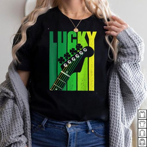 Lucky Irish Shamrock Guitar for Guitarist St Patrick’ T Shirt